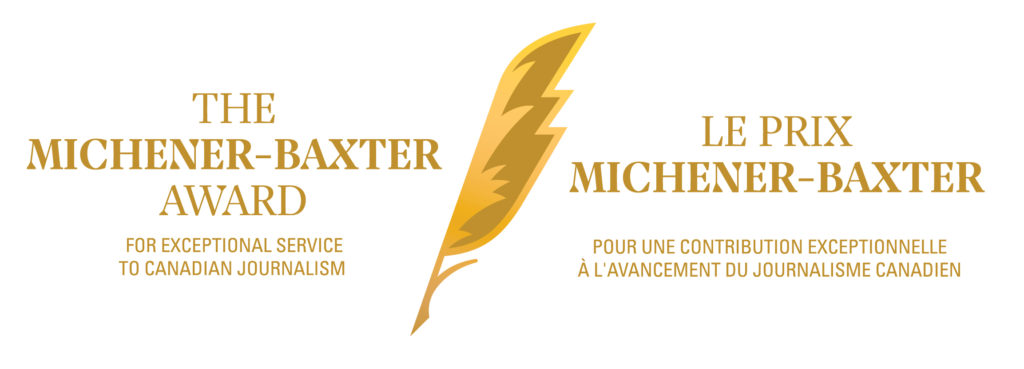 Logo - Clive Baxter Award for exceptional service in Canadian journalism